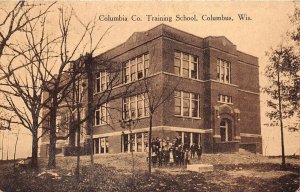 Columbus Wisconsin 1912 Postcard Columbia Training Co. School