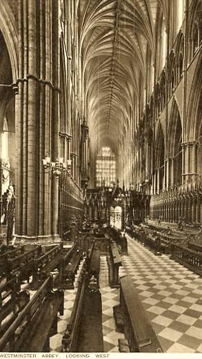 UK - England, Westminster Abbey, Looking West