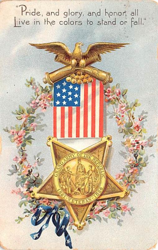 Pride, Glory, and Honor, Decoration Day Patriotic 1907 a lot of corner wear