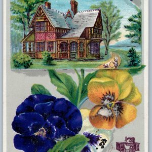 c1880s South Walden, Vermont New Home Sewing Machine Trade Card FL Taylor VT C54