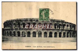 Postcard Old Nimes Les Arenes Exterior view