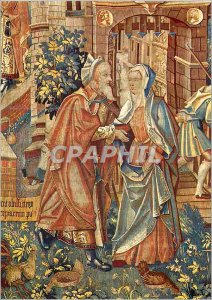 Modern Postcard Reims Cathedral Tapestries of Life of the Virgin Marriage of ...