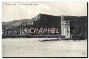 Postcard Old Der Mäuseturm Bei Bingen Rhein