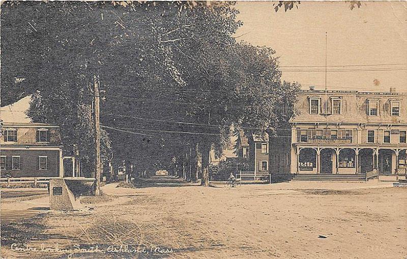 Ashland MA Street View Rice & McLaughlin Storefronts RPPC Postcard