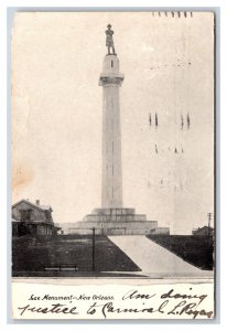 Robert E Lee Confederate Monument New Orleans Louisiana LA UDB Postcard Y1