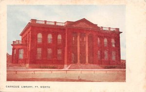 Carnegie Library Ft Worth TX USA Postcard
