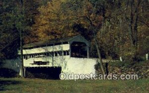 Valley Forge, PA USA Covered Bridge 1963 postal used 1963