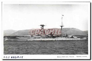 Postcard Old Ship HMS Warspite