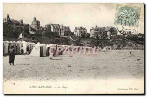 Old Postcard Saint Lunaire The Beach