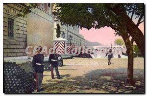 Old Postcard Monaco Palais Du Prince carabinieri