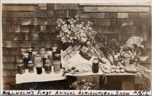 Hillholm's First Annual Agricultural Show 1914 Real Photo Postcard G85 