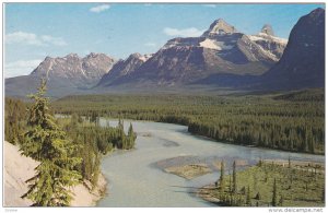 Athabasca Viewpoint, Athabasca River, Peaks of the Canadian Rockies, Jasper, ...