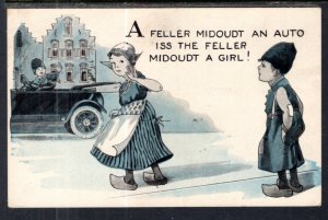 A Feller Midoudt an Auto… Dutch Boy and Girl Comic