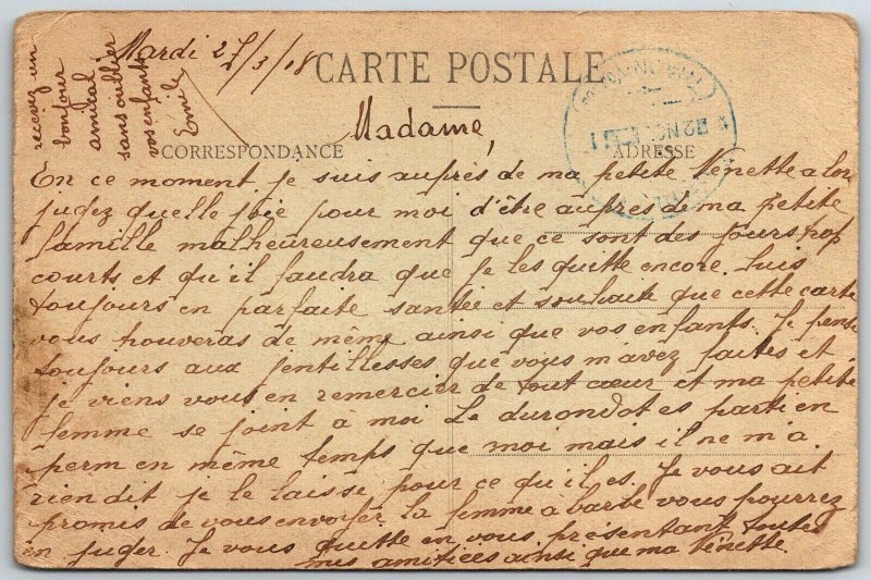 Thaoen len Vosages France 1918 Madame Delait Bearded Lady In Dress Circus Oddity