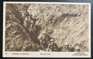 Mint Australia Real Picture Postcard RPPC ANZACS In France Bread & Jam