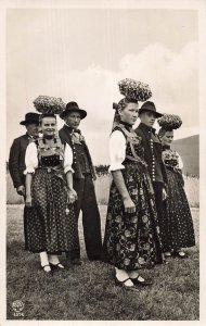German Black Forest Wedding Costumes Photo Postcard