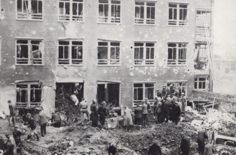 Coventry Hospital Bomb Damage After WW2 Military Raid Disaster Postcard