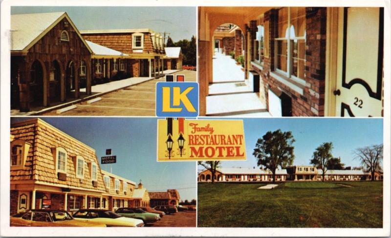 L-K Motels Penny Pincher Inns Hawkesbury Ontario ON Ont. Vintage AD Postcard D48