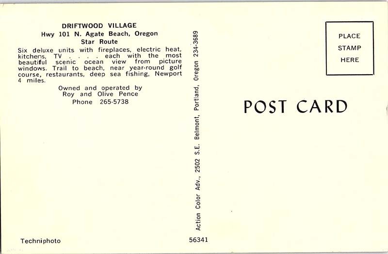 Postcard GOLF COURSE SCENE N. Agate Beach Oregon OR AI7371