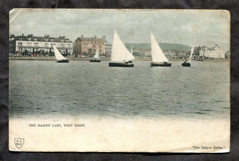 dc698 - WEST KIRBY England 1904 Postcard. Squared Circle