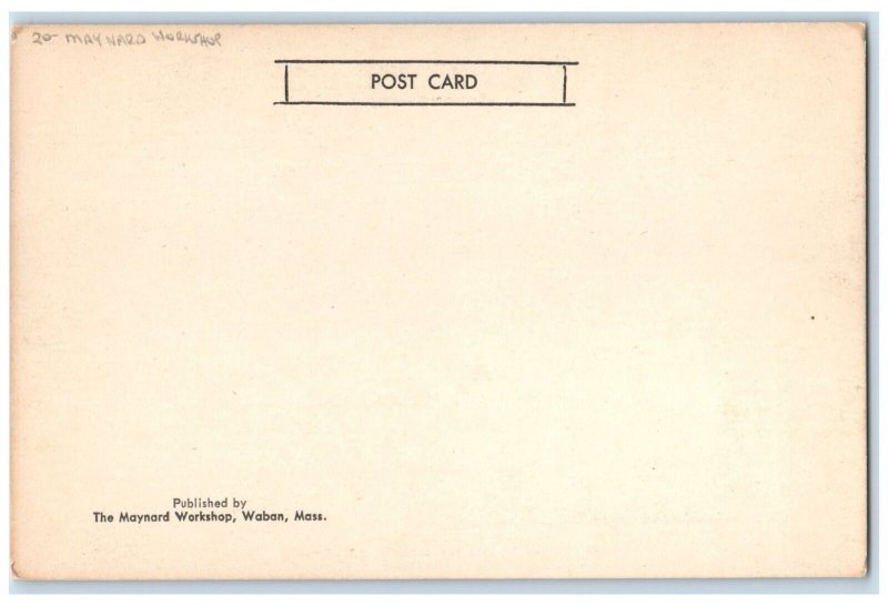 c1905 Longfellow's Study Brattle Street Cambridge MA, Maynard Workshop Postcard