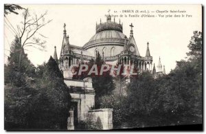 Old Postcard Dreux Chapelle Saint Louis View taken in the park