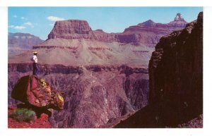 AZ - Grand Canyon Nat'l Park. Balanced Rock, Tonto Plateau on Kaibab Trail