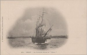 Postcard Ship La Corvette Ecole Le Nisus Brest