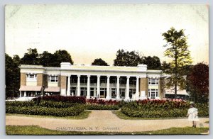 Chautauqua New York~Colonnade Store Bldg~Columns~c1910 Vintage TUCK Postcard