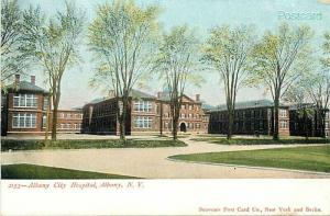 NY, Albany, New York, City Hospital, Souvenir Post Card No. 2153