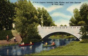 Minnesota St Paul Lagoon Between Lake Phalen and Lake Garvais Curteich