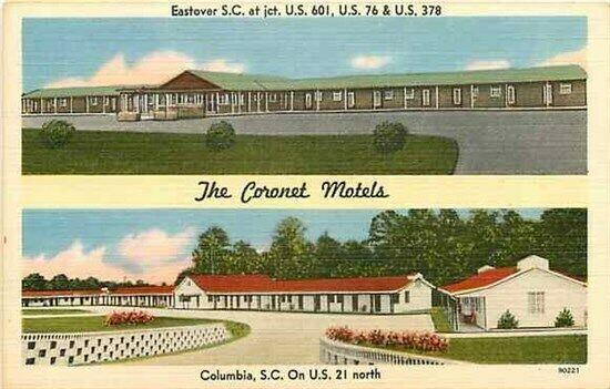 SC, Columbia, South Carolina, Cornet Motels, Henry H. Aherns 90221