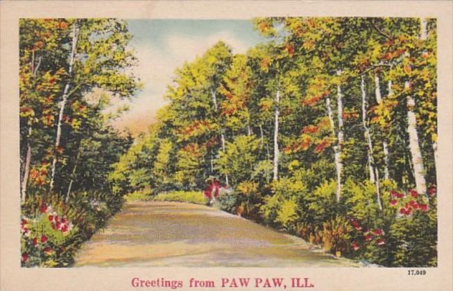 Greetings From Paw Paw Illinois 1946