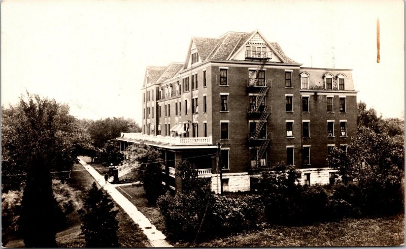 Real Photo Postcard Hotel Apartment Building in Lincoln, Nebraska~741