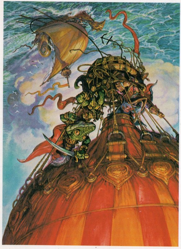 Josh Kirby Discworld Aldair Across The Misty Sea Postcard