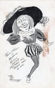 Frank Powell Silent Film Actor Walter Passmore Old Comic Postcard