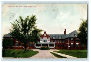 1909 Home For The Aged Des Moines Iowa IA Unposted Antique Postcard