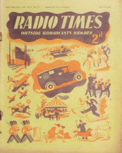 BBC Radio Times 1937 Outside Broadcasts Fair Number 21 Postcard