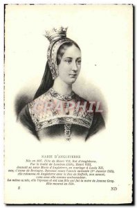 Old Postcard Marie d & # 39Angleterre Daughter of Henry IV King & # 39Angleterre