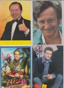 AUTOGRAPHS BELGIAN SINGERS Belgium 65 Modern Postcards (L5897)