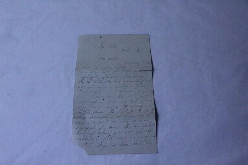 Vintage Hand Written 4 Page Letter 1873 Embossed on Letter Head