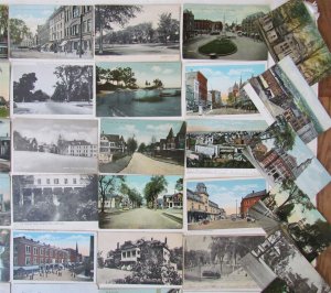 CONNECTICUT lot of 49 CT ANTIQUE POSTCARDS