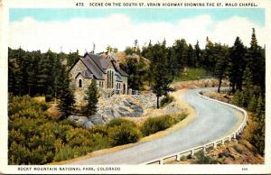 Colorado Rocky Mountains Scene On The South St Vrain Highway Showing St Malo ...