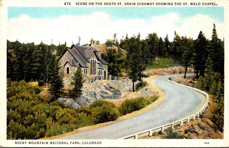 Colorado Rocky Mountains Scene On The South St Vrain Highway Showing St Malo ...