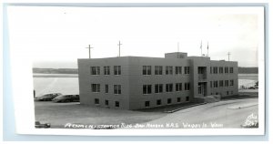 Administration Building Dak Harbor N.A.S Whidbey Island WA RPPC Photo Postcard 