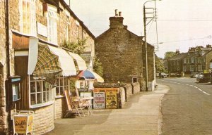 Cotherstone Village Shop Durham Farmers Newspaper Sign Postcard