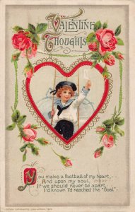 J82/ Valentine's Day Love c1910 Postcard John Winsch Cupid Child 232