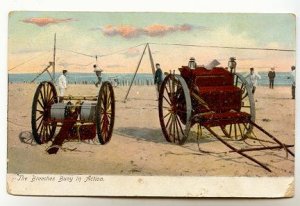 Military Gun Run, Breeches Buoy in Action, Cannons,  Used 1907