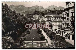 Old Postcard La Cote D & # 39Azur Menton Gardens caret
