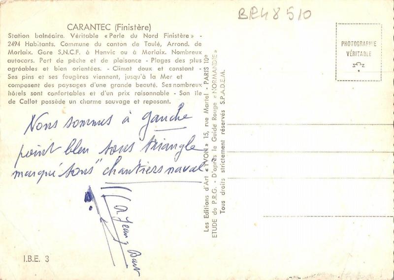 BR48510 Carantec map cartes geographiques       France